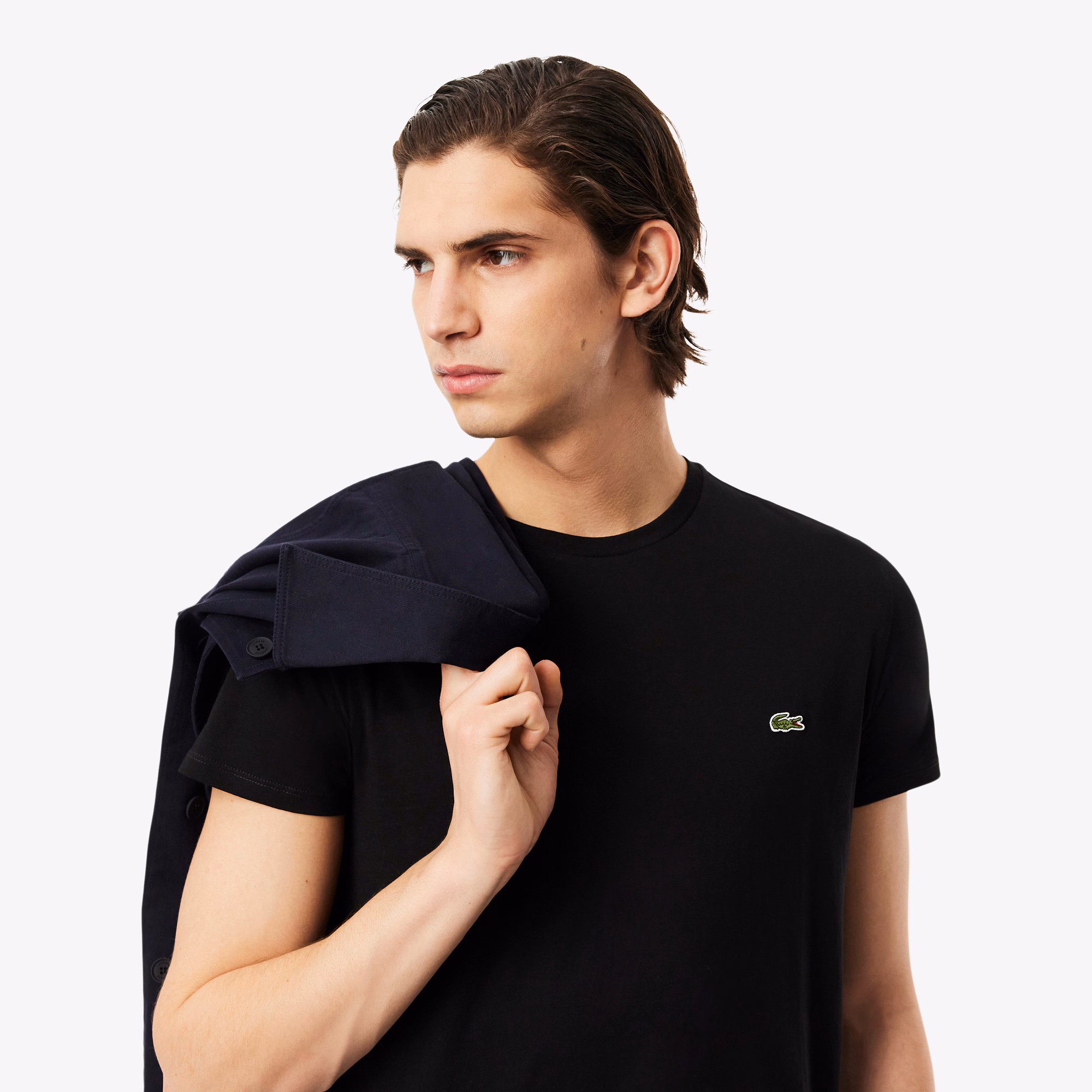 Lacoste T-Shirt a Mezze Maniche in Cotone Pima TH6709-031 4 Lacoste T-Shirt a Mezze Maniche in Cotone Pima TH6709-031 - immagine 4