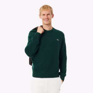 Lacoste Maglione Girocollo in Lana da Uomo AH2916-YZP
