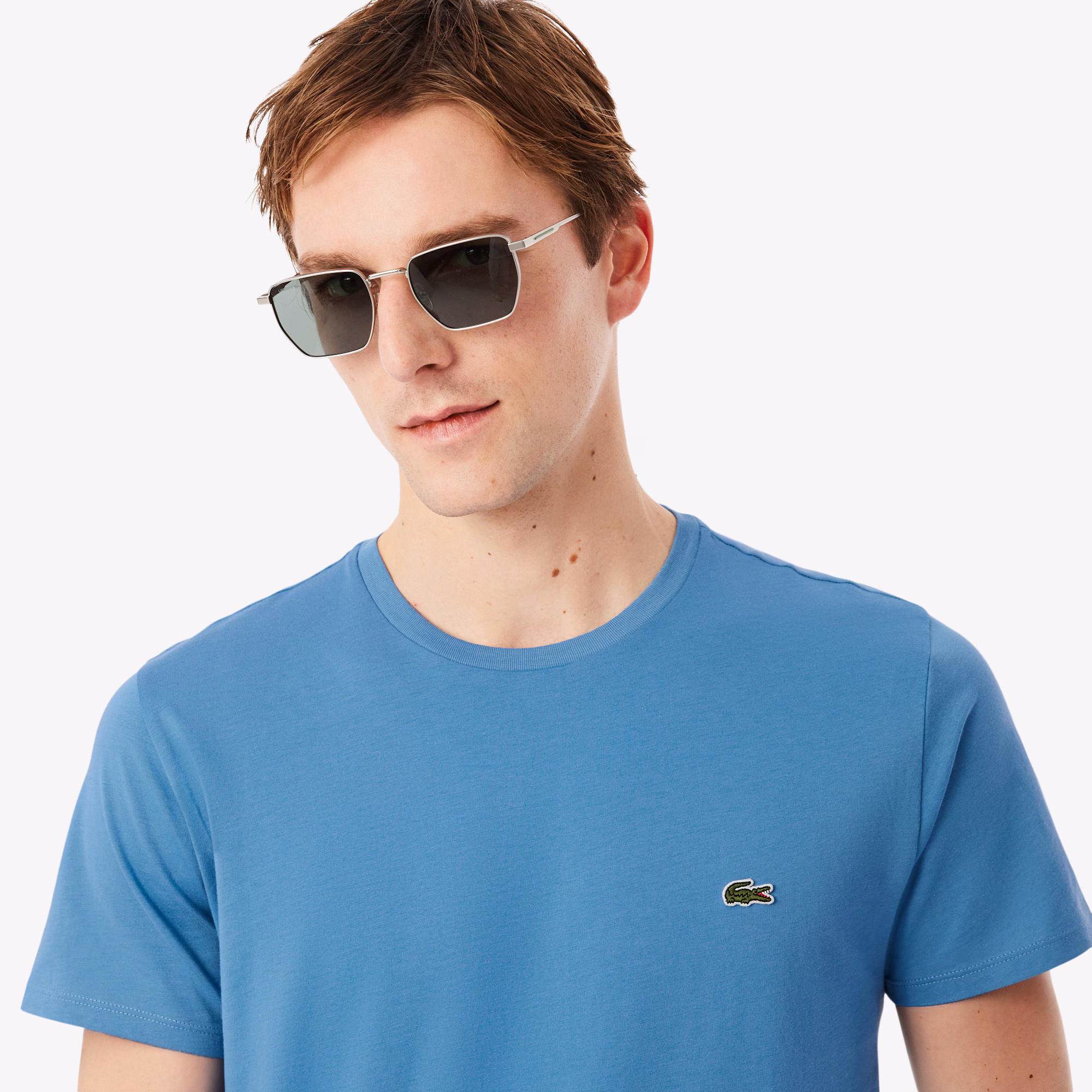 Lacoste T-Shirt a Mezze Maniche in Cotone Pima TH6709-JBK 2 Lacoste T-Shirt a Mezze Maniche in Cotone Pima TH6709-JBK - immagine 2