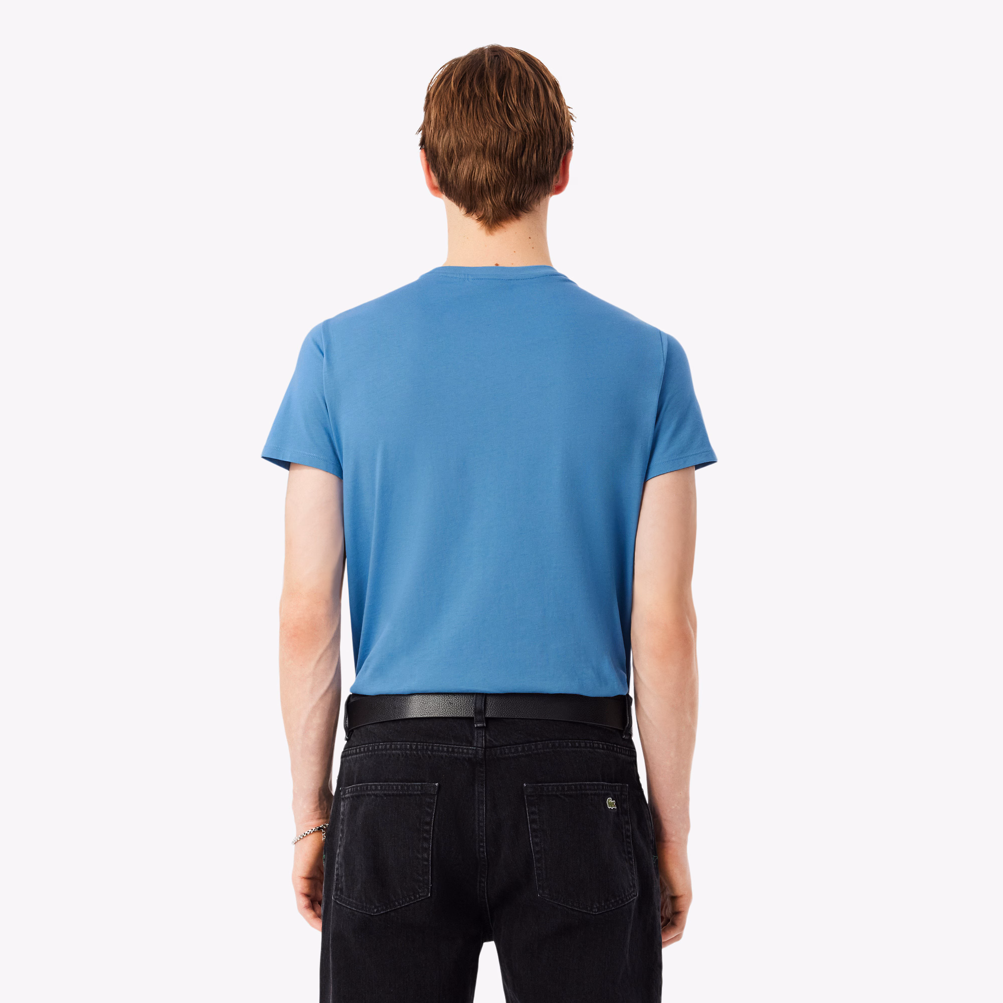 Lacoste T-Shirt a Mezze Maniche in Cotone Pima TH6709-JBK 3 Lacoste T-Shirt a Mezze Maniche in Cotone Pima TH6709-JBK - immagine 3