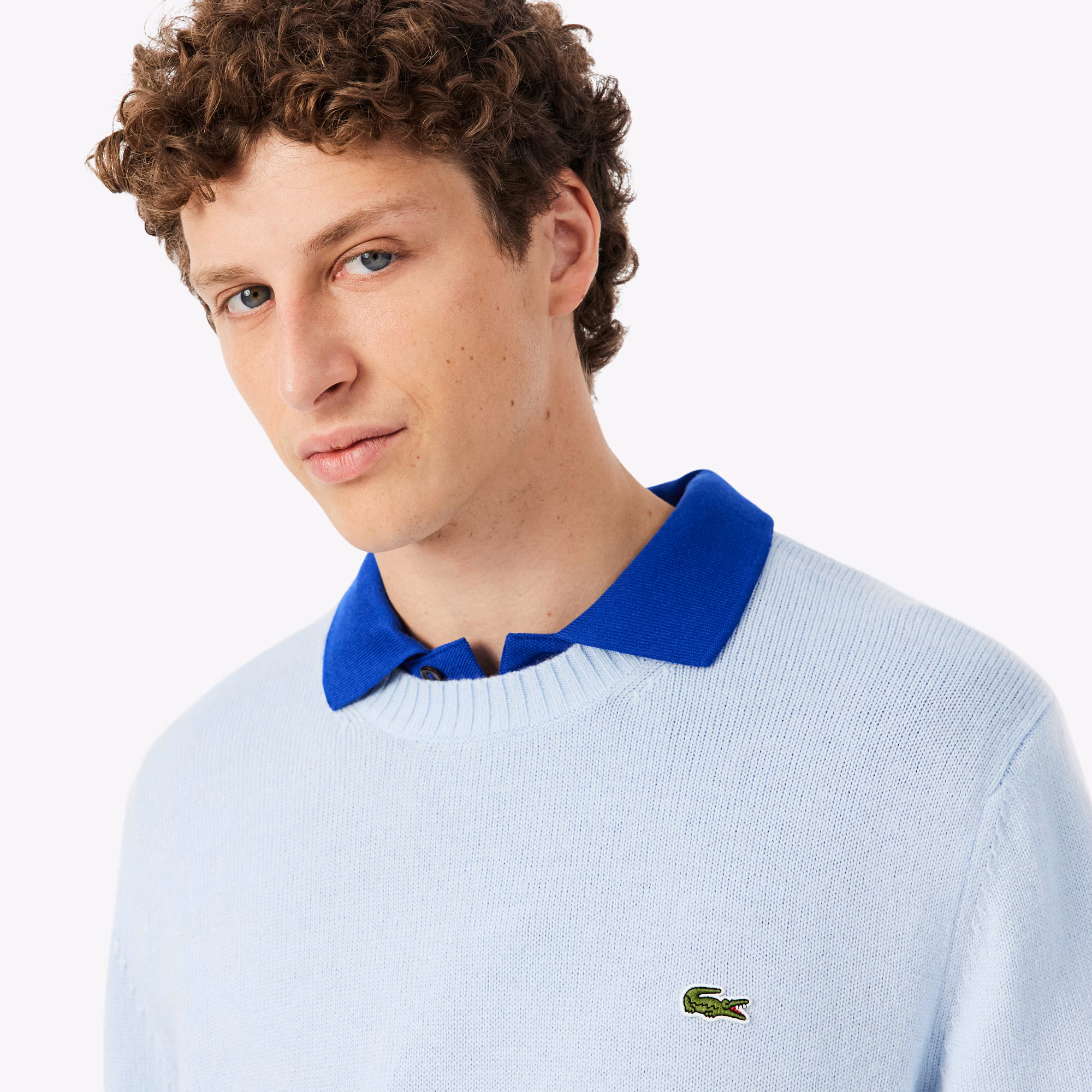 Lacoste Maglione Girocollo in Lana da Uomo AH2916-T01