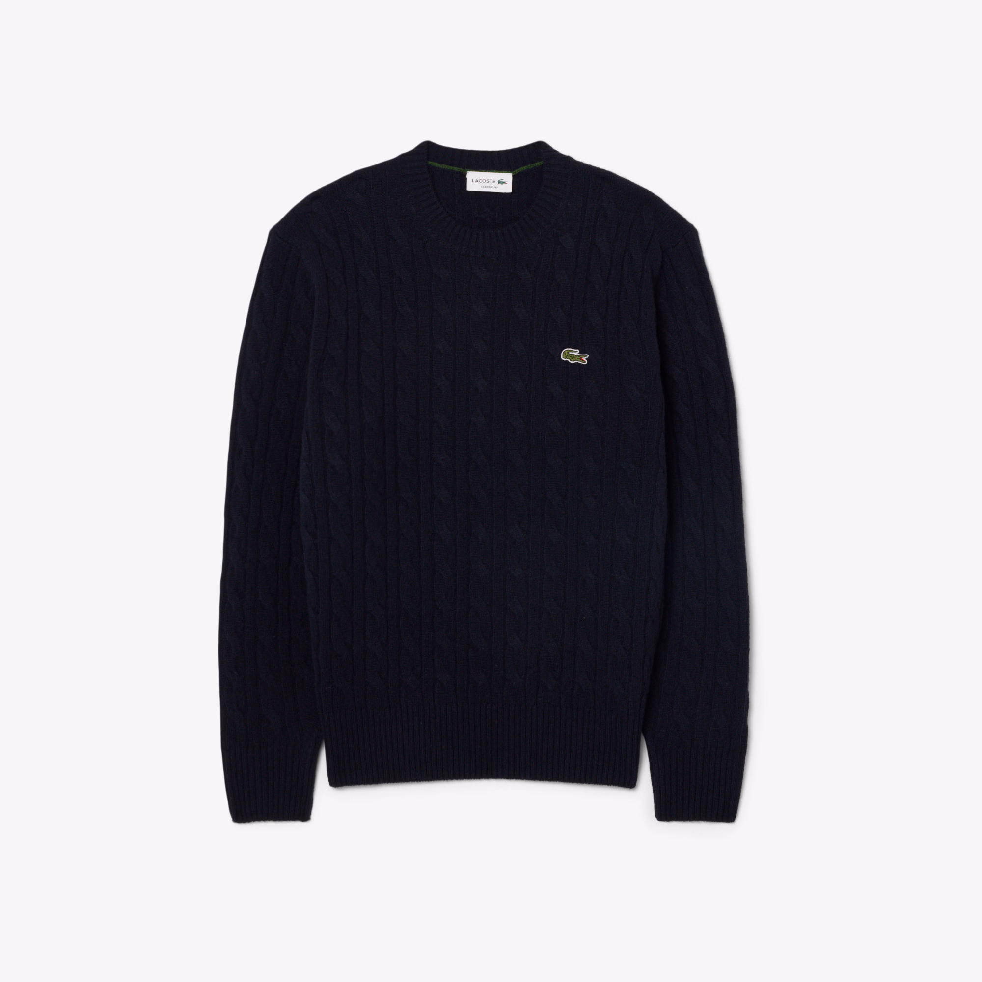 Lacoste Maglione Girocollo a Trecce in Lana Cardata AH2924-166