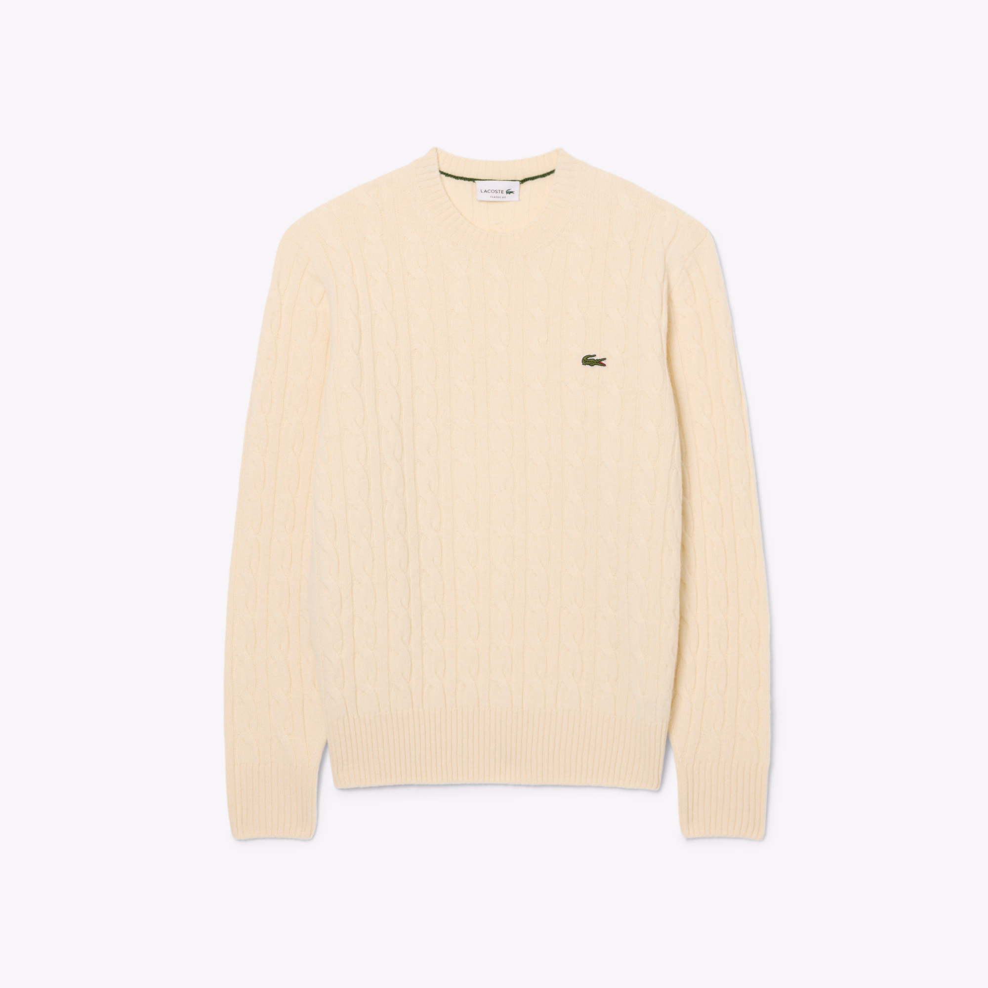 Maglione Girocollo a Trecce da Uomo Lacoste AH2924-XFJ