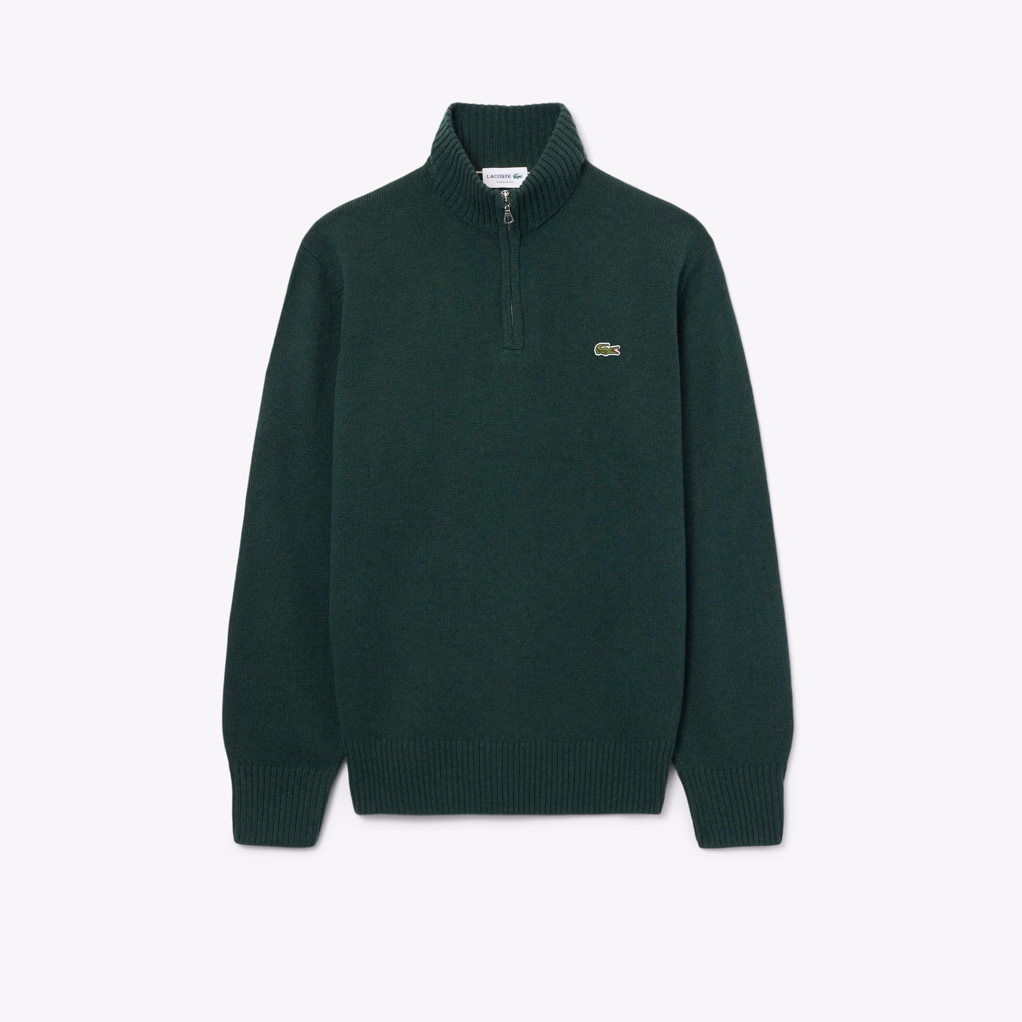 Lacoste Maglione Mezza Zip in Lana da Uomo AH3052-YZP