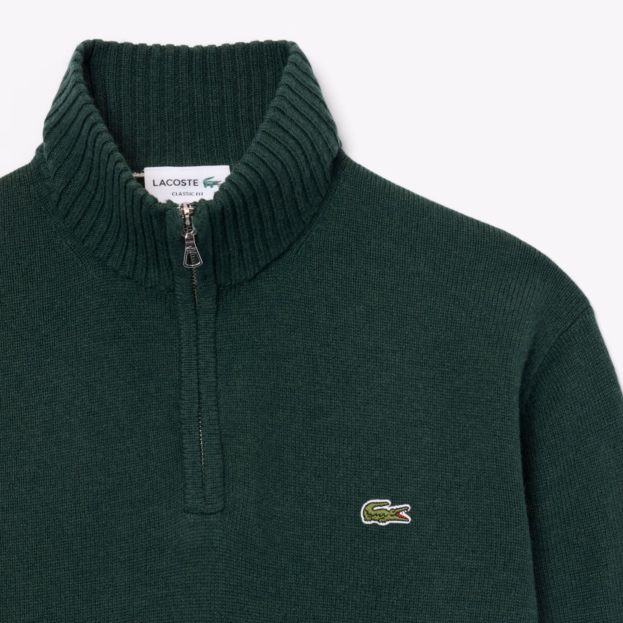Lacoste Maglione Mezza Zip in Lana da Uomo AH3052-YZP