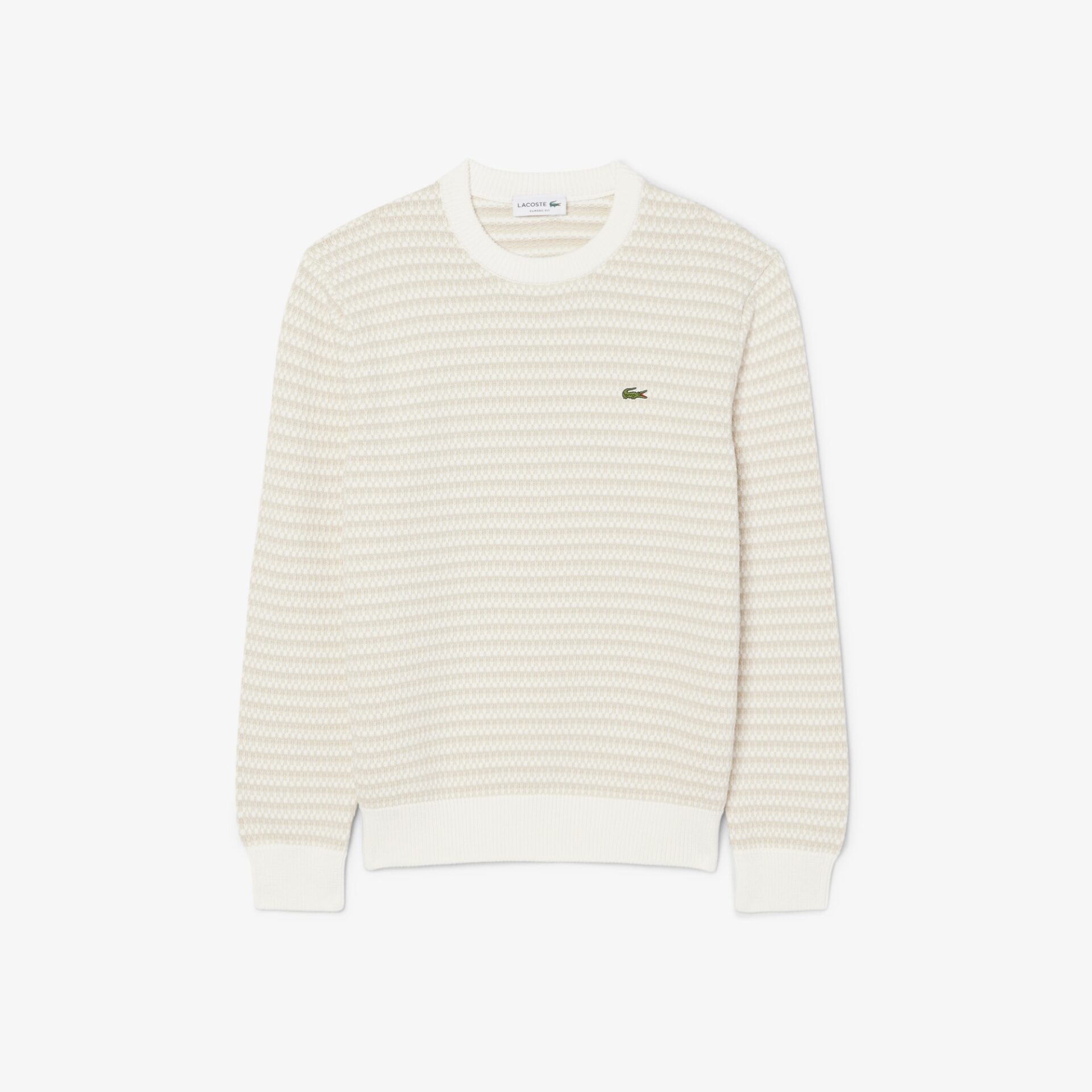 Lacoste Maglione Girocollo Jacquard in Cotone AH8569-WL6