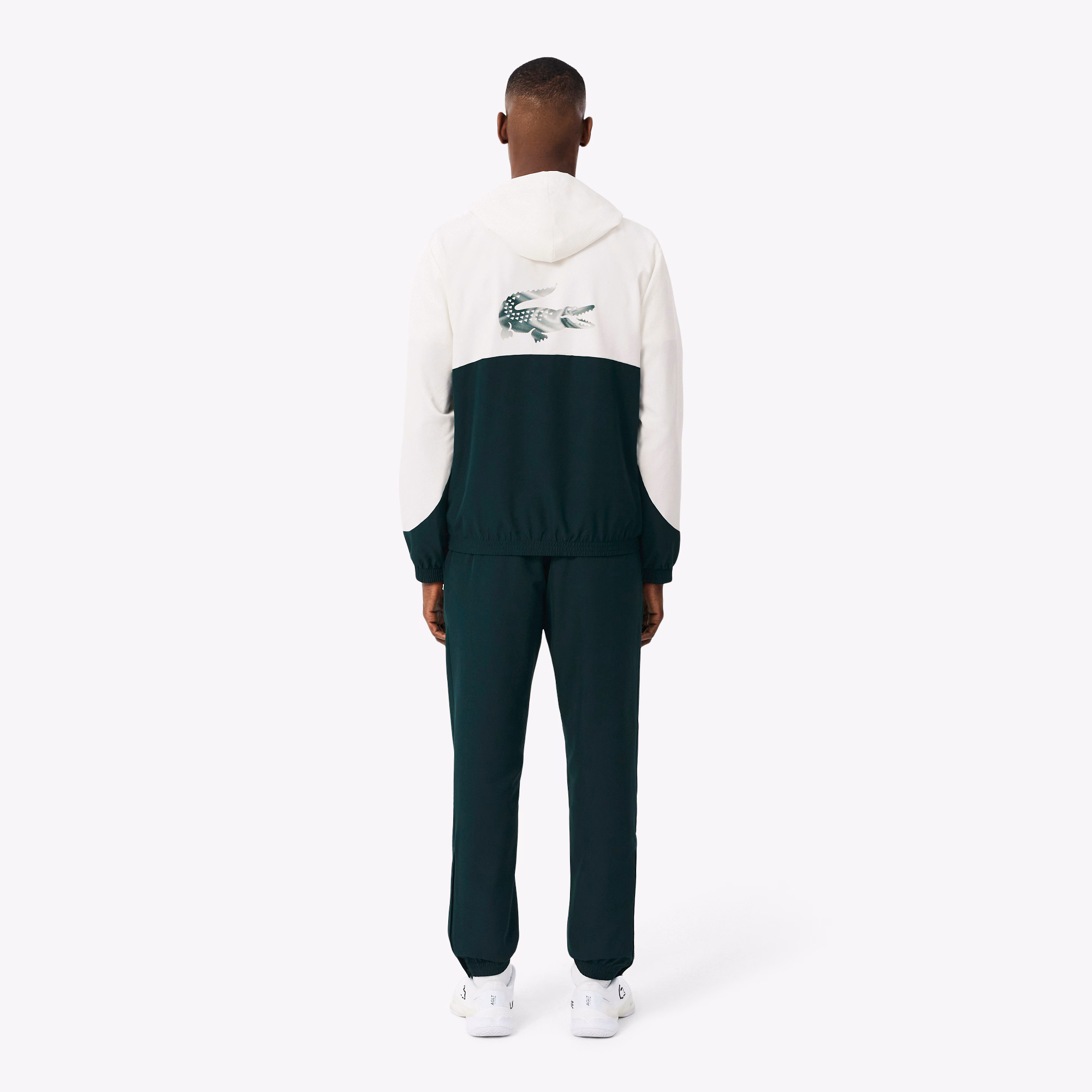 Lacoste Tuta Uomo Colorblock con Cappuccio e Stampa WH6604-TYK