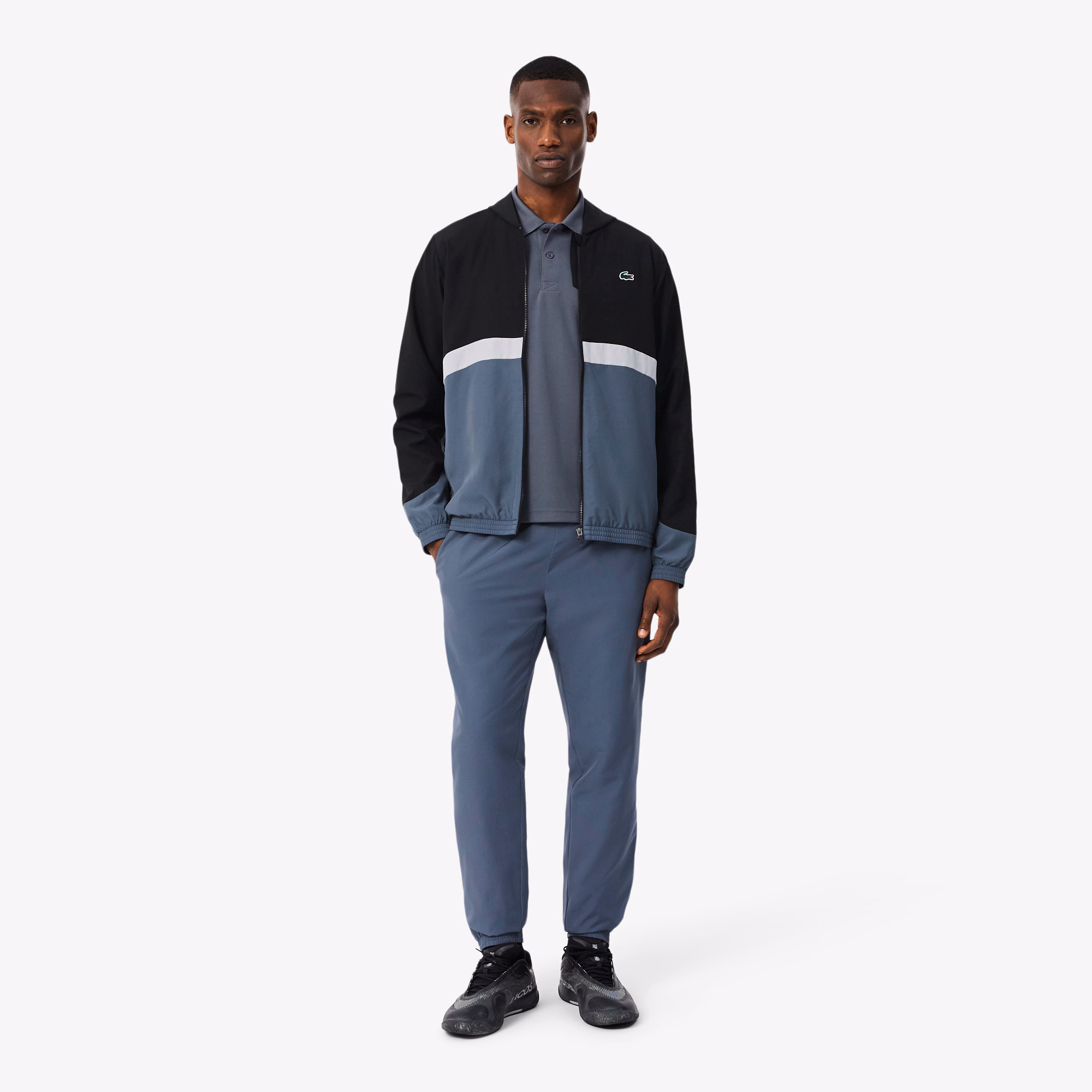 Tuta Colorblock con Stampa Lacoste WH6604-YXE