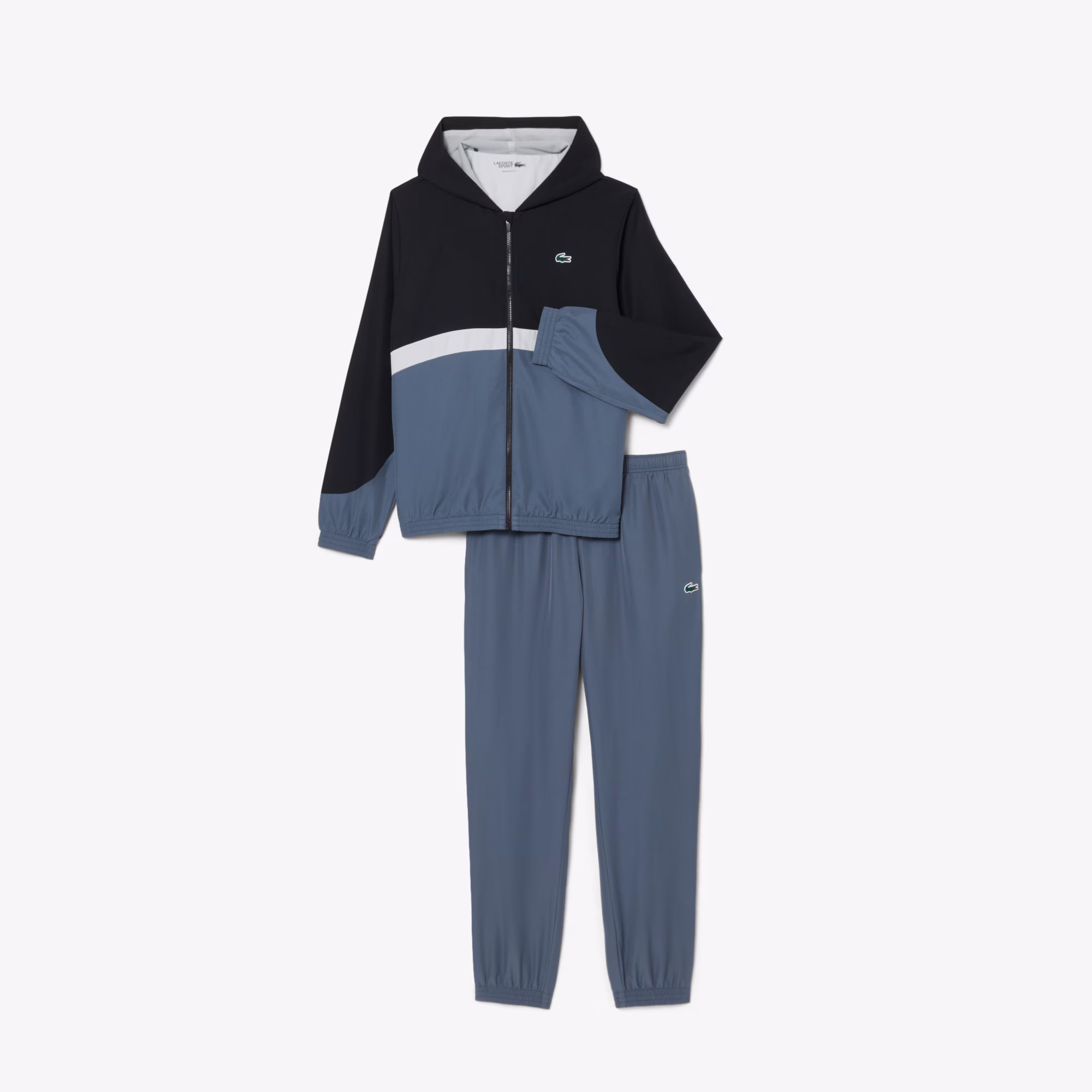 Lacoste Tuta Uomo Colorblock con Cappuccio e Stampa WH6604-YXE